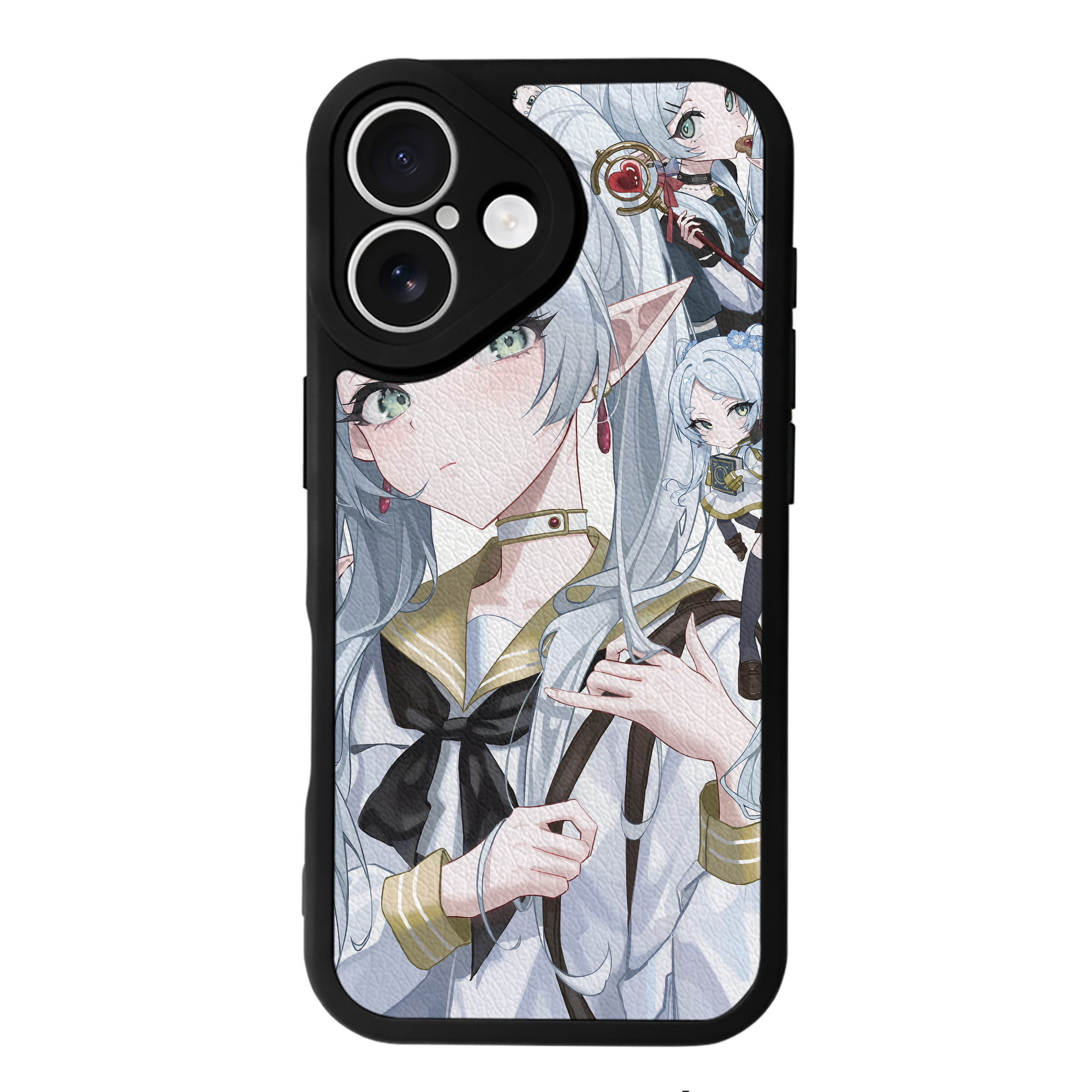 （画像用） 葬送のフリーレン Frieren 【iPhone 16シリーズ対応】シリコンスマホケース（レザー調） 材質：シリコン